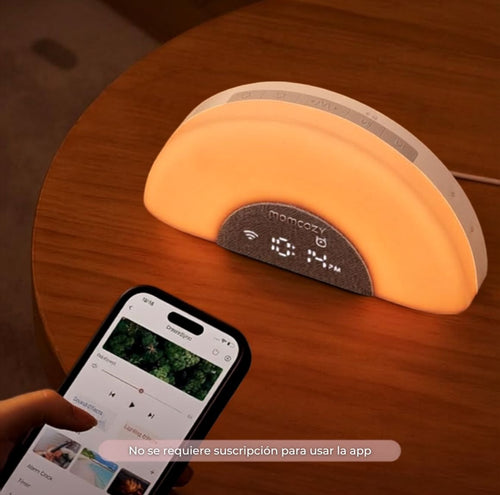 Máquina de Sonidos Inteligentes para Bebés DreamSync™Luz Arcoíris y Control por Aplicación