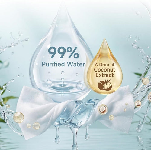 Toallitas Húmedas con 99% Agua Pura