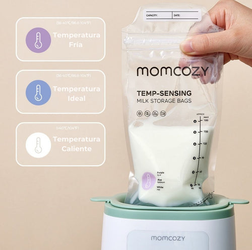 Bolsas de Almacenamiento de Leche Materna con Sensor de Temperatura y Doble Sellado