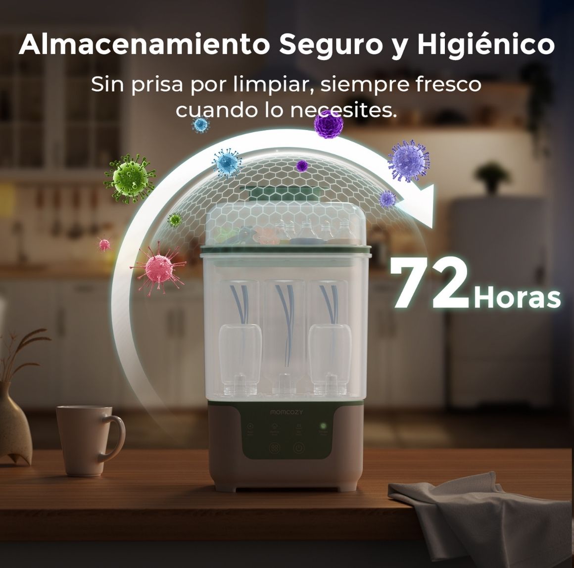 Mini Esterilizador y Secador de Biberones Momcozy BS04