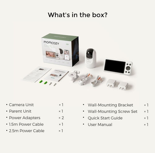 Monitor Inteligente para Bebé Momcozy con WiFi, App y Detección Inteligente
