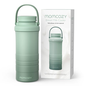 Enfriador Portátil para leche materna 22 oz, 360° por 24h, con 2 biberones, ideal viajes