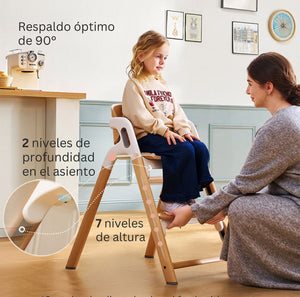 Silla Alta Ajustable 3 en 1 con Torre de Aprendizaje