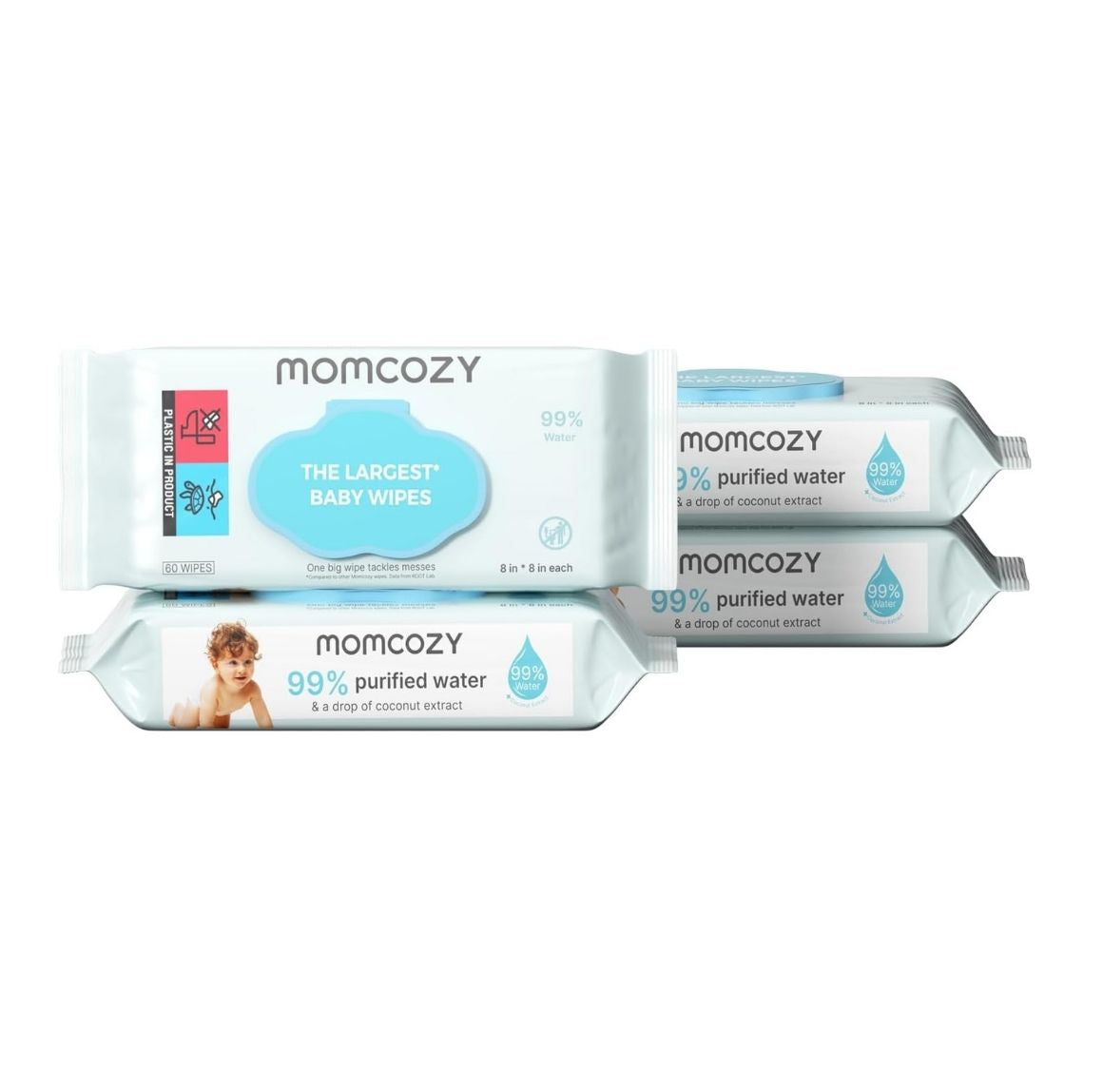 Toallitas Húmedas con 99% Agua Pura