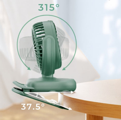 Ventilador Portátil con Trípode Flexible y Luz LED